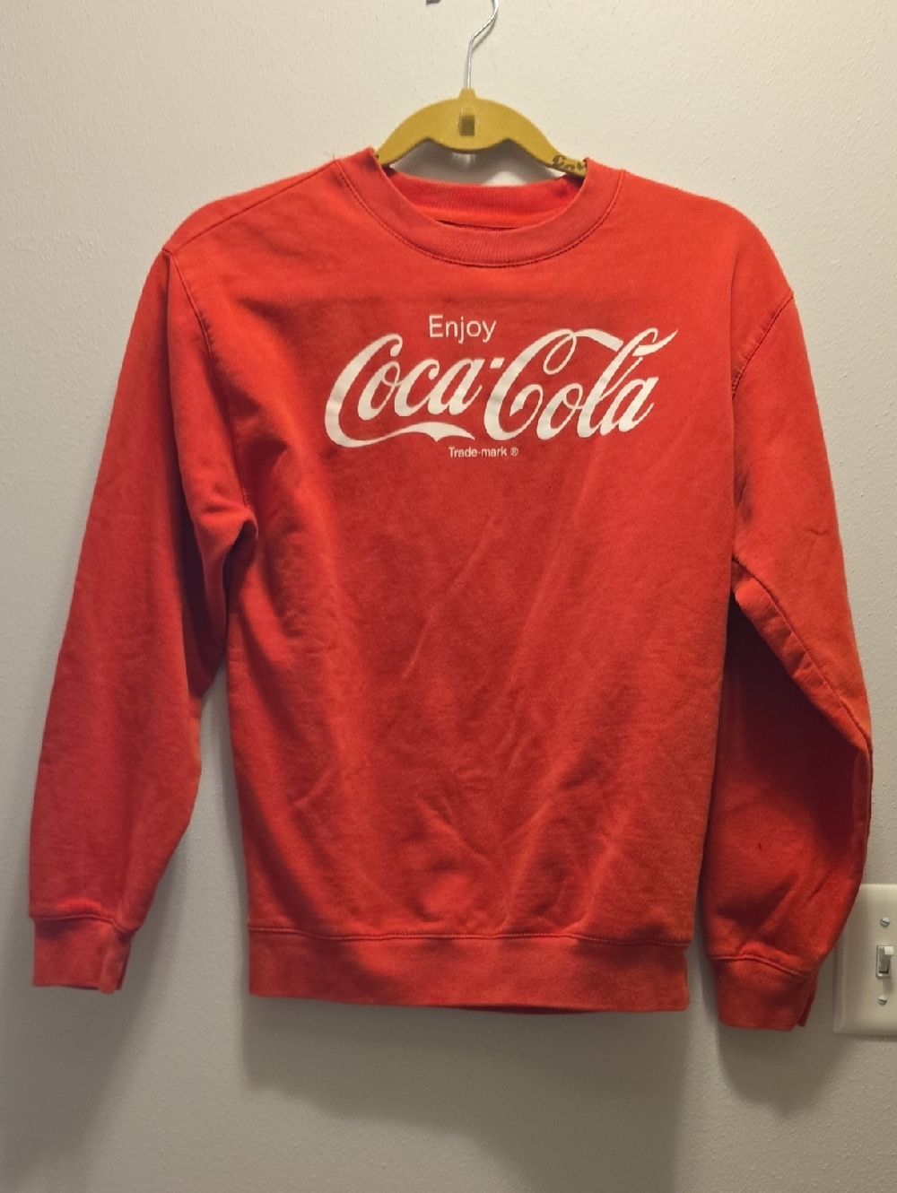 Coca Cola Red Crewneck Sweatshirt with White Logo